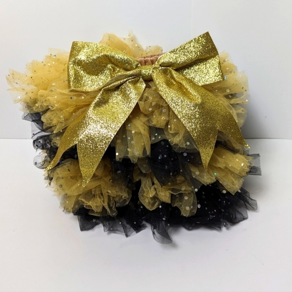 Toddler Black and Yellow Tule Bumblebee‎ Sequin Skirt 18-24 Months